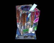 精品水晶旋轉筆筒