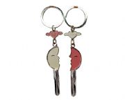 男女情侶對臉鑰匙扣