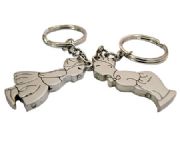 男孩女孩情侶鑰匙扣