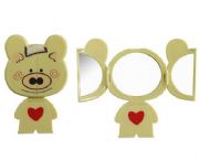 紅心豬卡通三面鏡