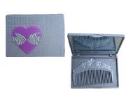 接吻魚帶梳單面化妝鏡