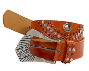 休閑女士日字扣皮帶